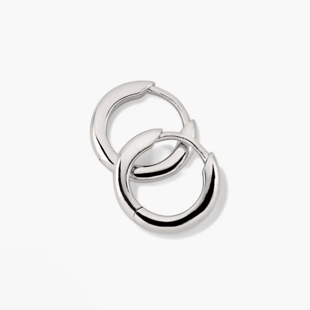 Mejuri Silver Huggie Earrings
